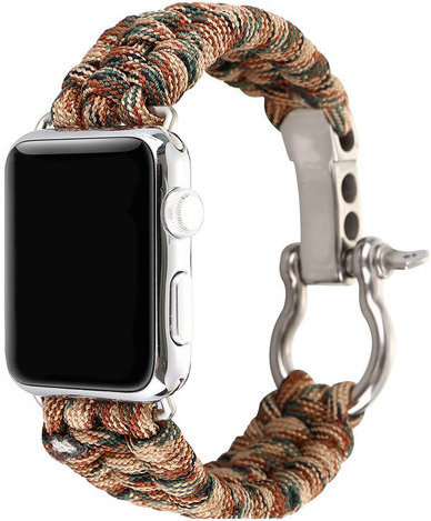 Apple Watch Nylon Rope Strap - Camouflage Brown