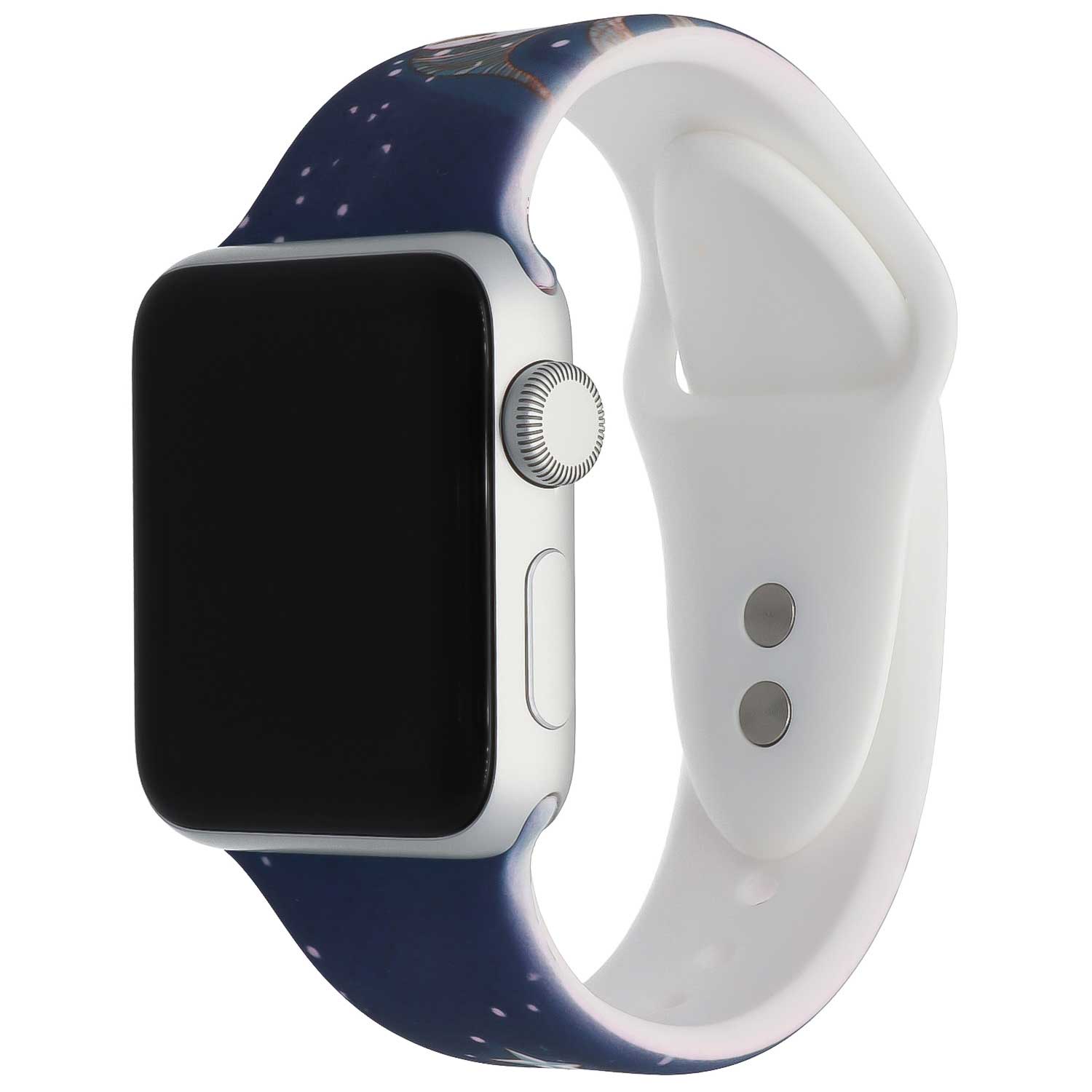 Apple Watch Print Sport Strap - Christmas Snowman Dark Blue