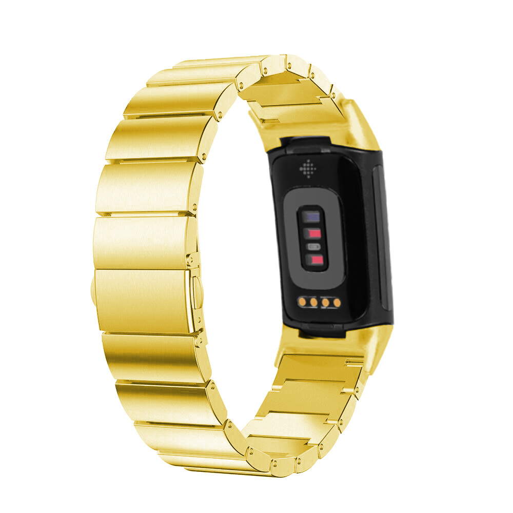 Fitbit Charge 5 Steel Link Strap - Gold