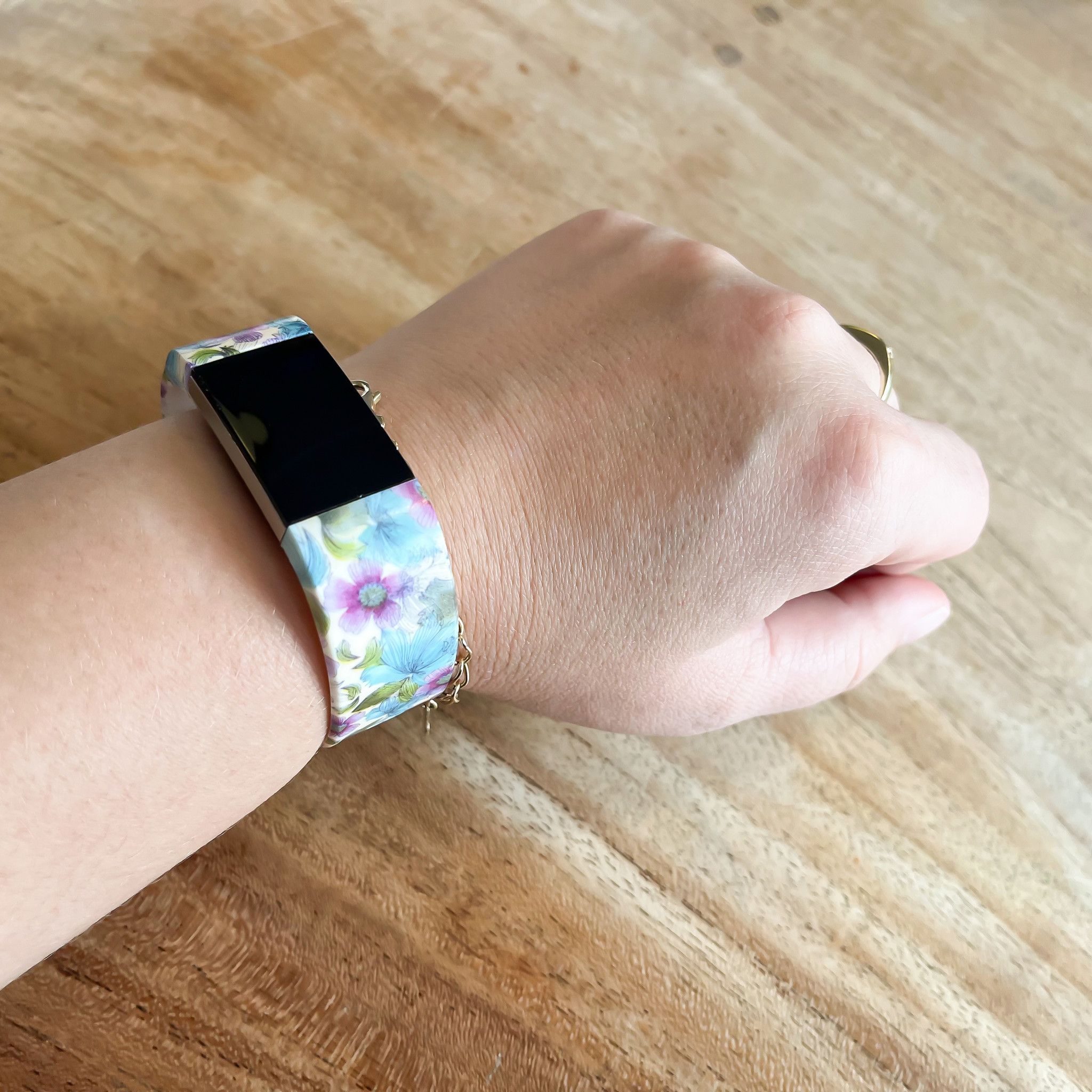 Fitbit Charge 2 Print Sport Strap - Blue Flower