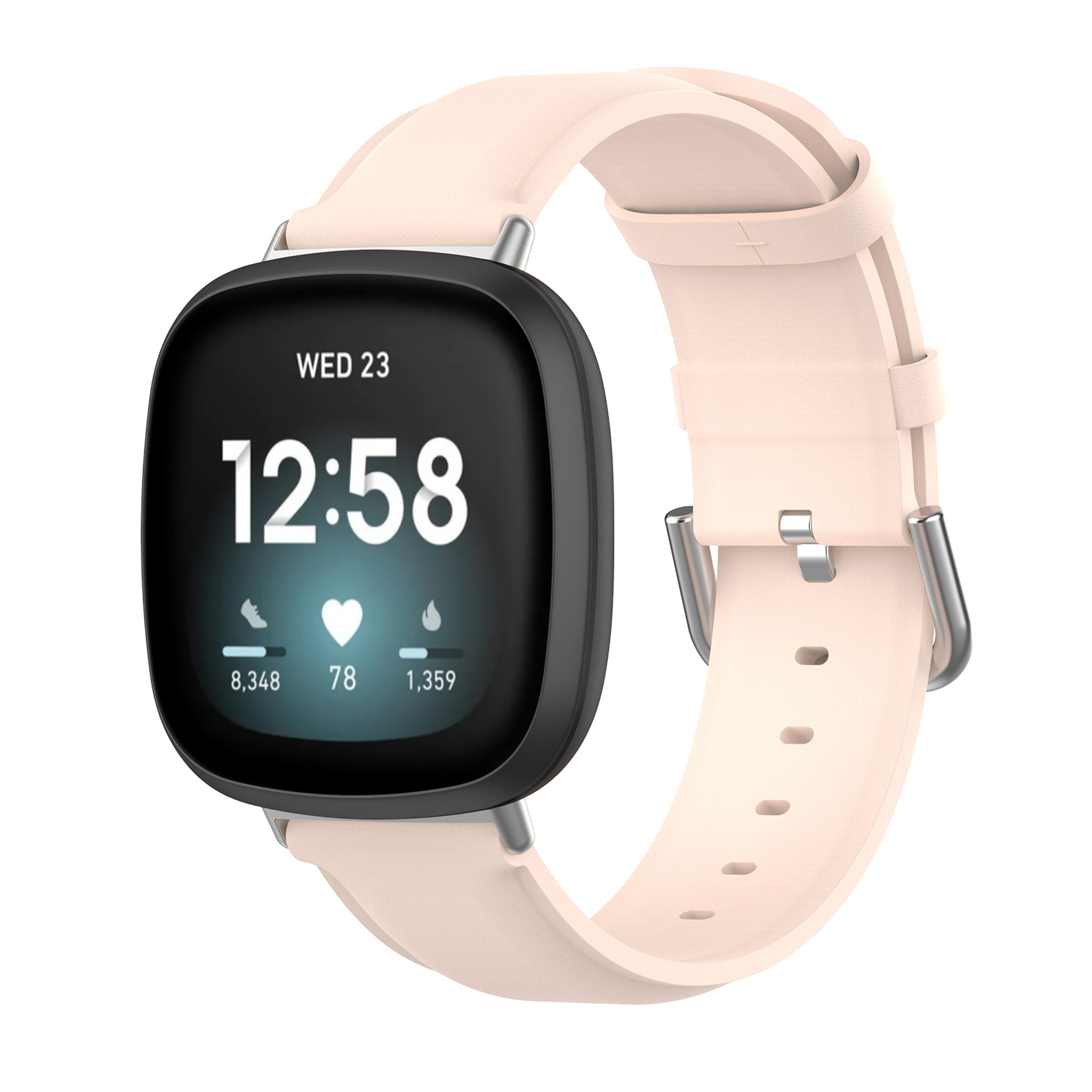 Fitbit Versa 3 / Sense Leather Strap - Pink