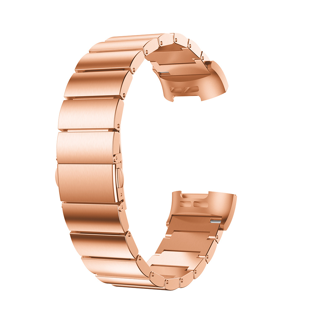 Fitbit Charge 3 &Amp; 4 Steel Link Strap - Rose Gold