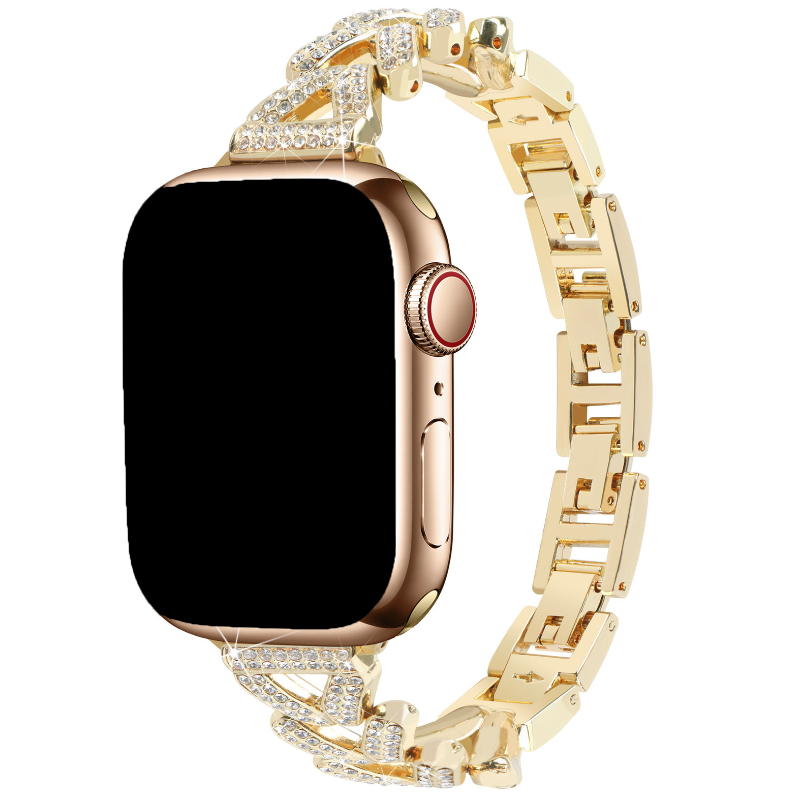 Apple Watch Heart Steel Link Strap - Faye Gold