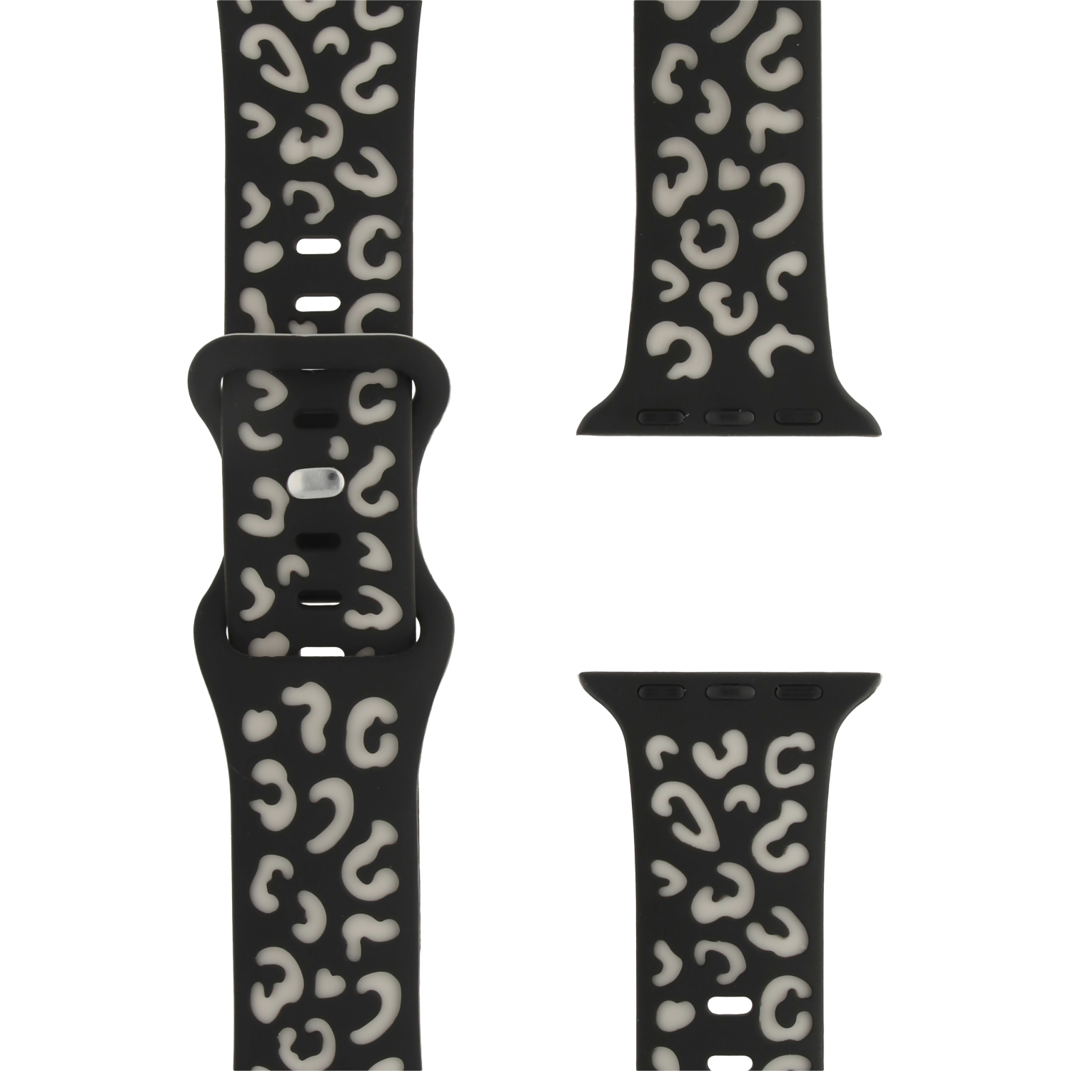 Apple Watch Silicone Leopard Wild Strap - Black Starlight