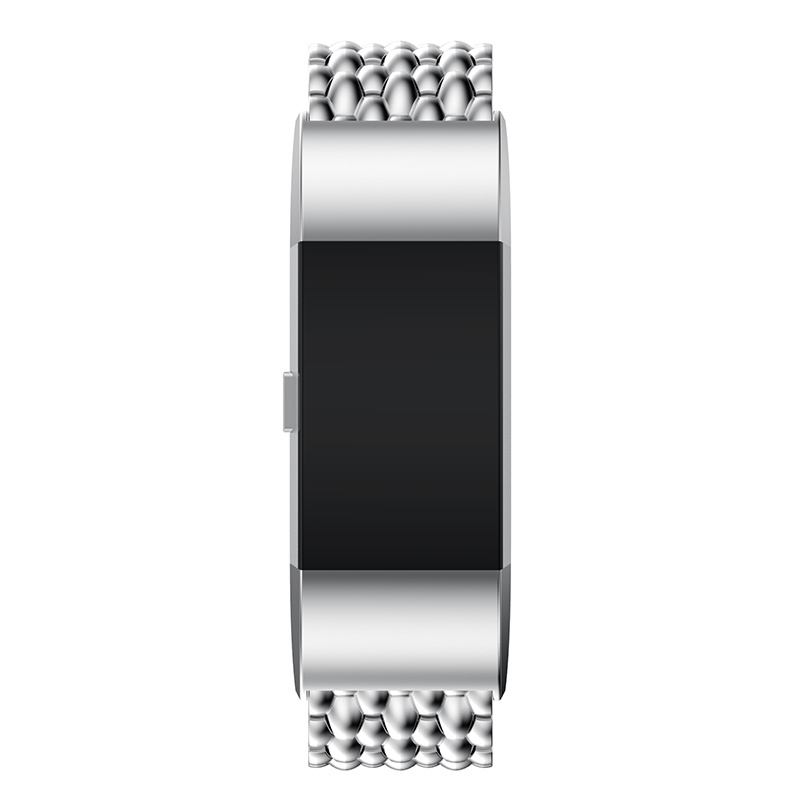 Fitbit Charge 3 &Amp; 4 Dragon Steel Link Strap - Silver