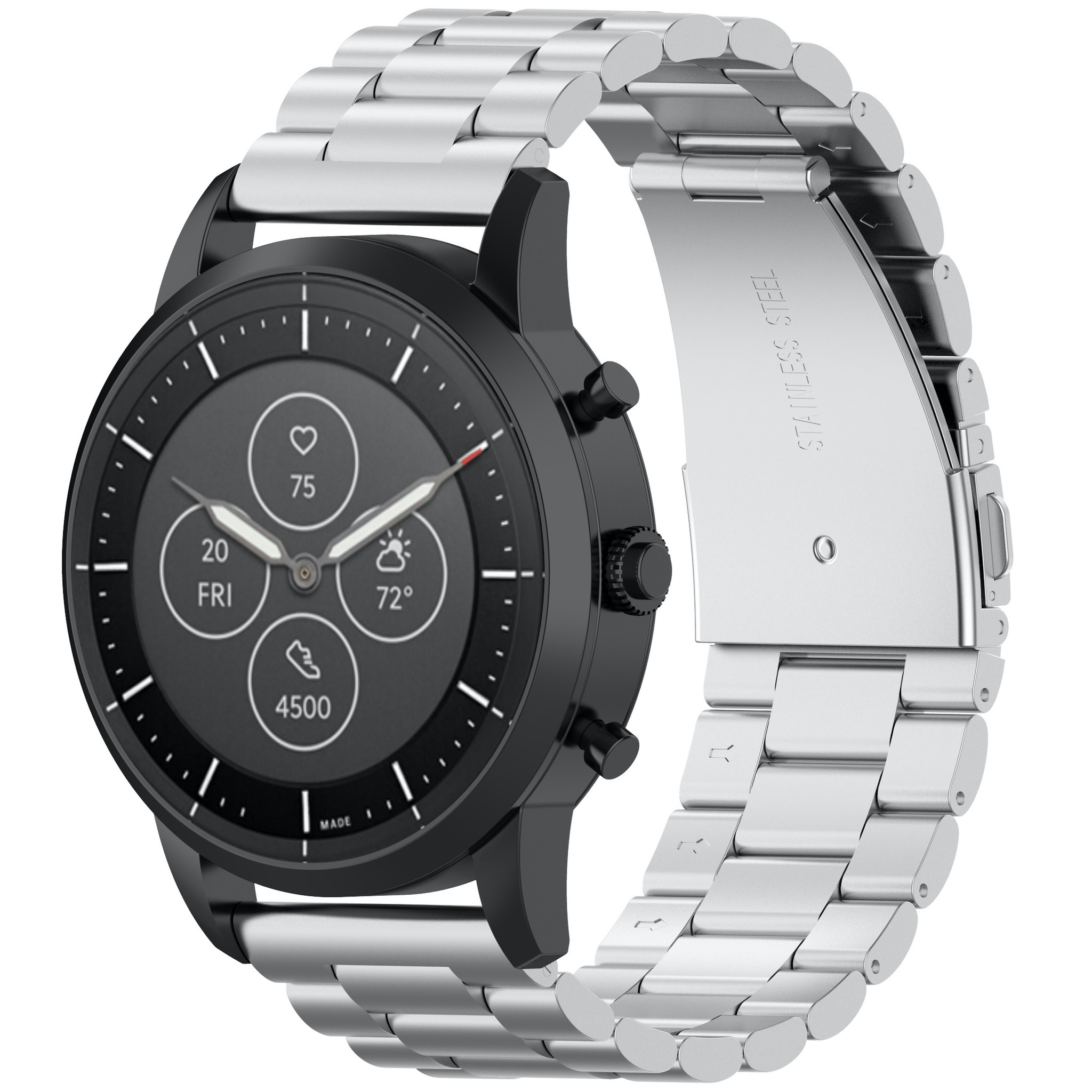 Samsung Galaxy Watch Beads Steel Link Strap - Silver