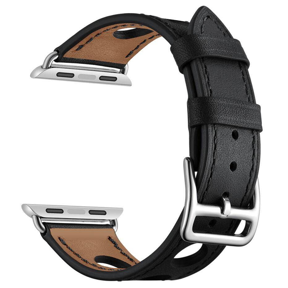 Apple Watch Leather Hermes Strap - Black