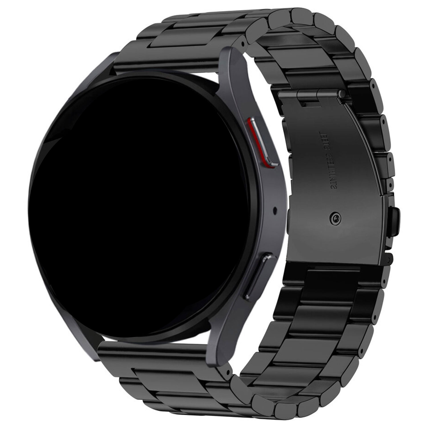 Samsung Galaxy Watch 4 Classic Beaded Steel Link Strap - Black