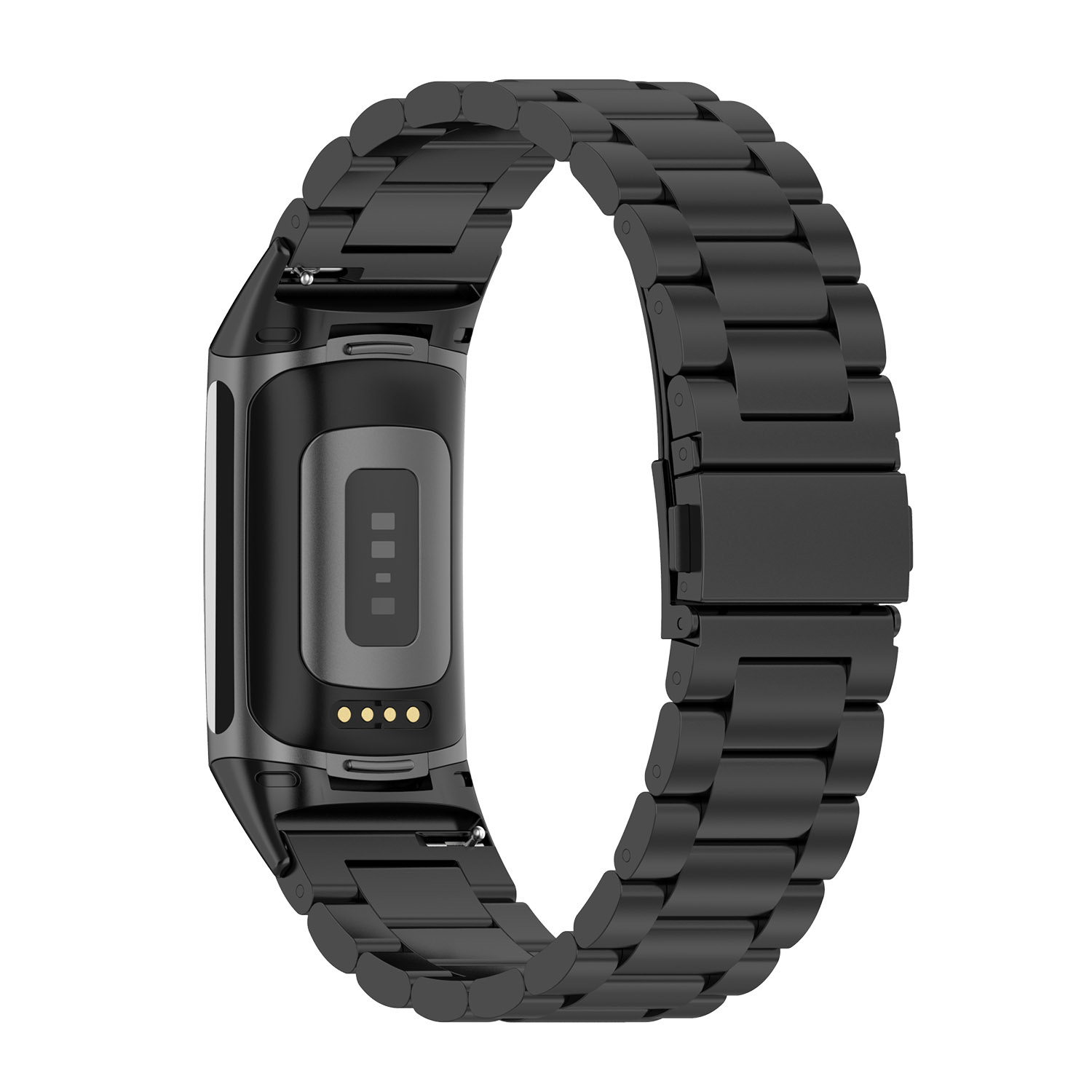 Fitbit Charge 5 Beads Steel Link Strap - Black
