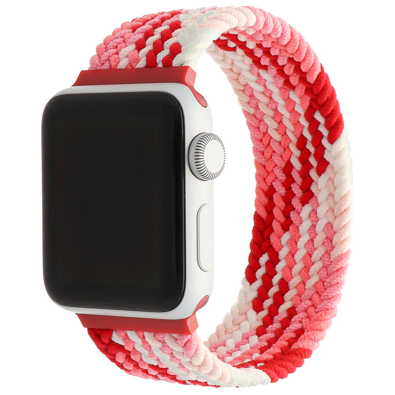 Apple Watch Nylon Braided Solo Loop Strap - Strawberry