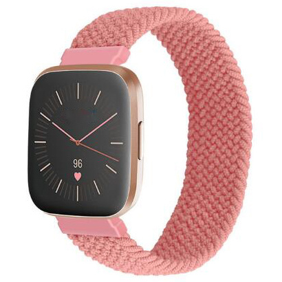 Fitbit Versa Nylon Braided Solo Strap Pink