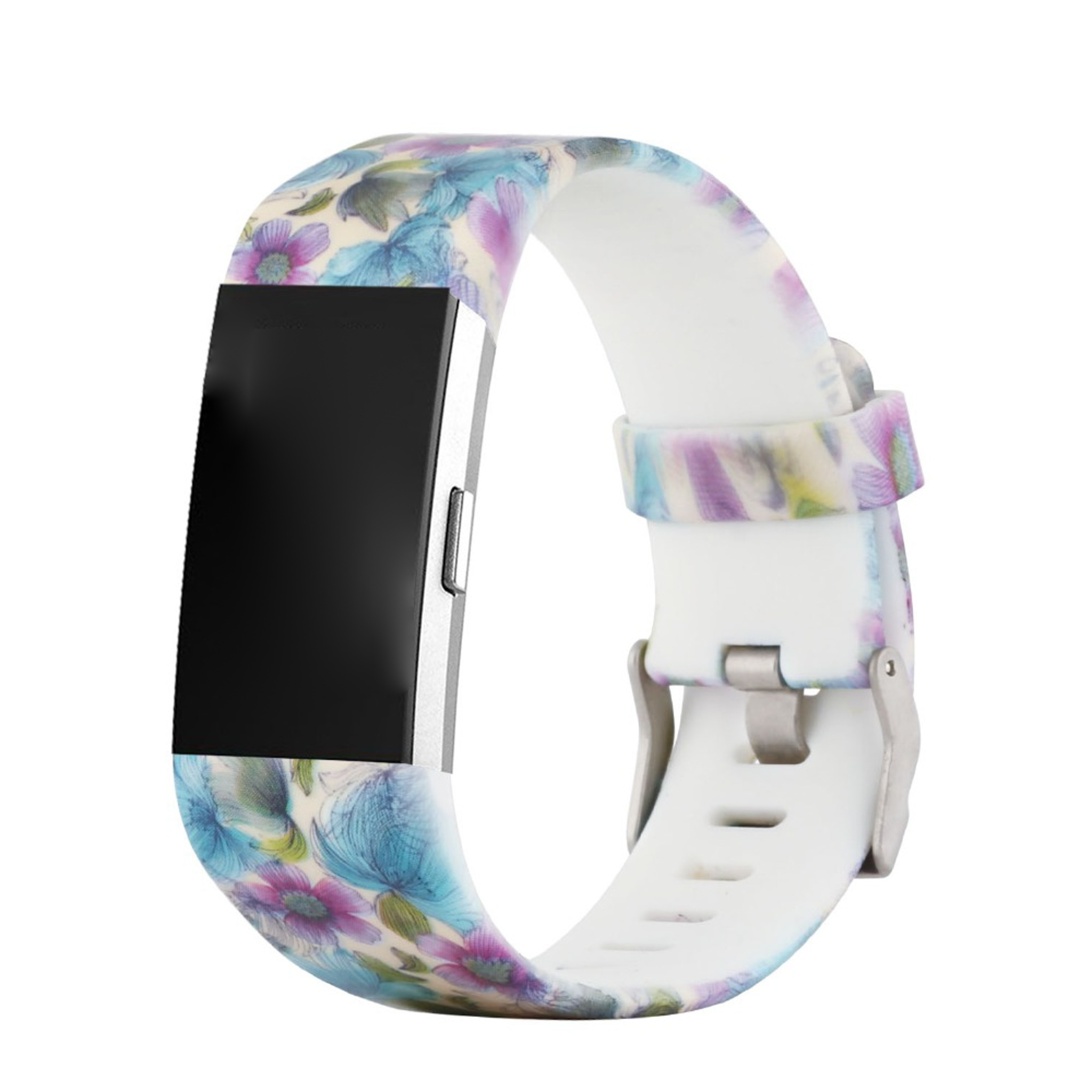 Fitbit Charge 2 Print Sport Strap - Blue Flower