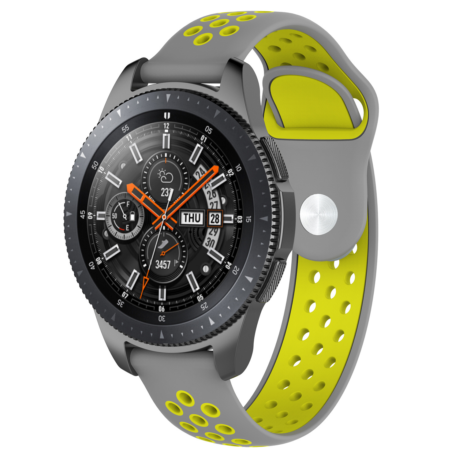 Huawei Watch Gt Double Sport Strap - Grey Yellow