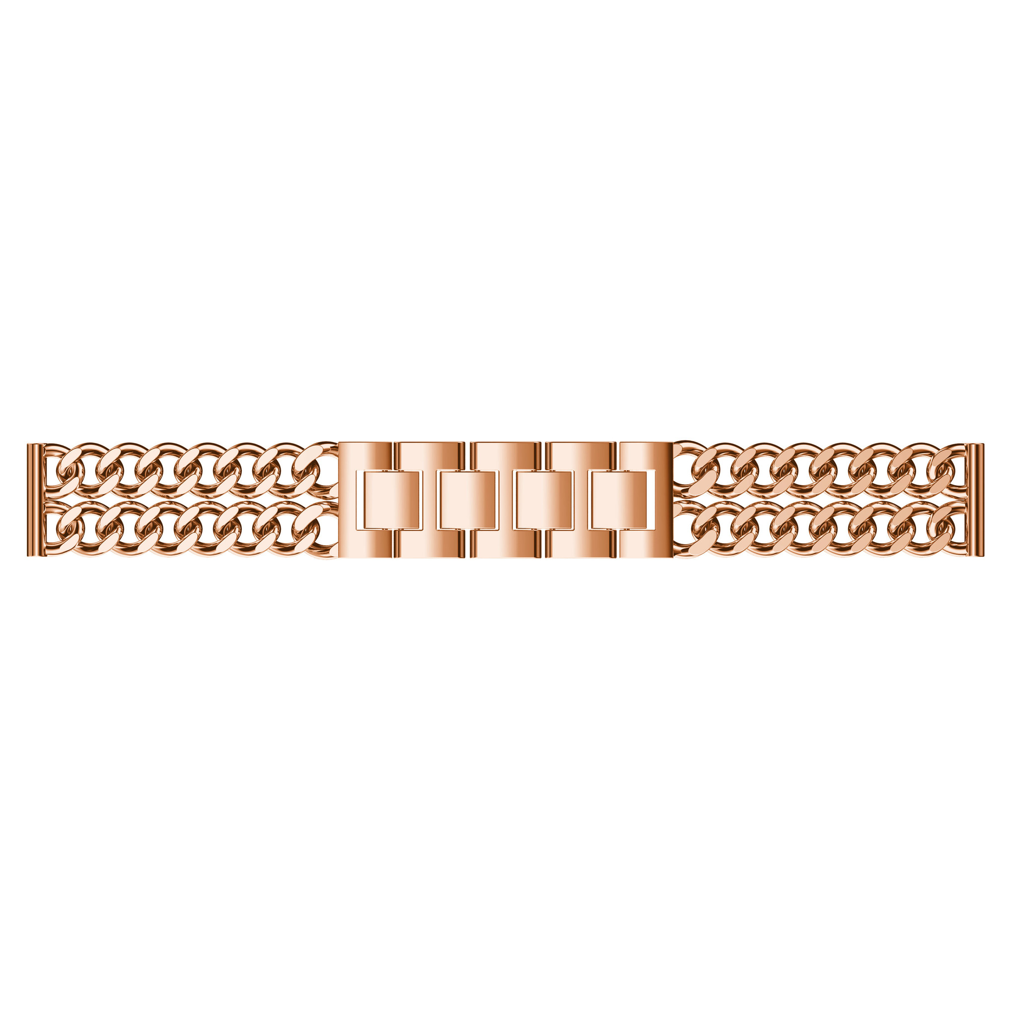 Fitbit Versa Cowboy Steel Link Strap - Rose Gold