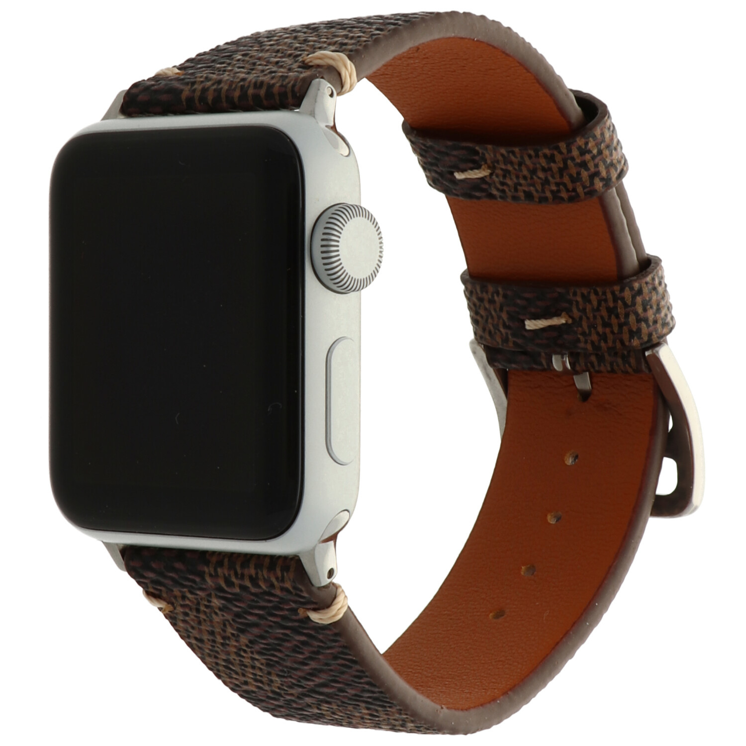 Apple Watch Leather Grid Strap - Brown