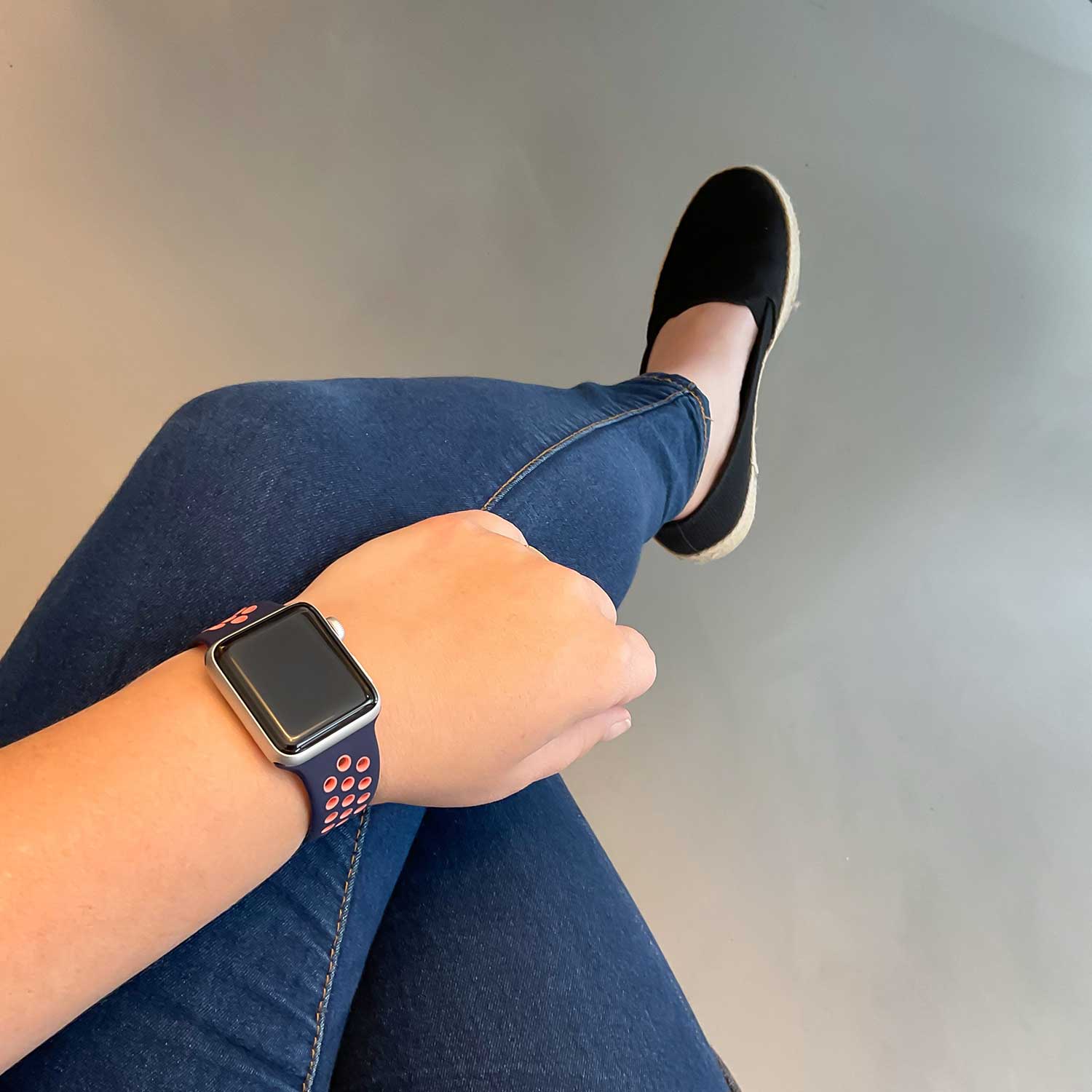 Apple Watch Double Sport Strap - Blue Black Mango