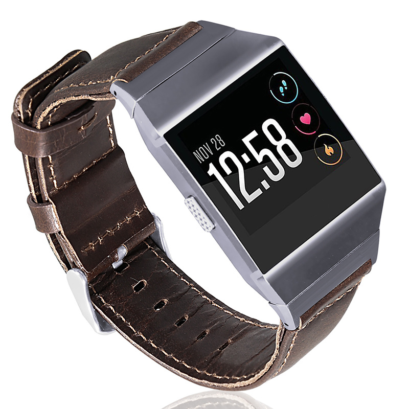 Fitbit Ionic Genuine Leather Strap - Dark Brown