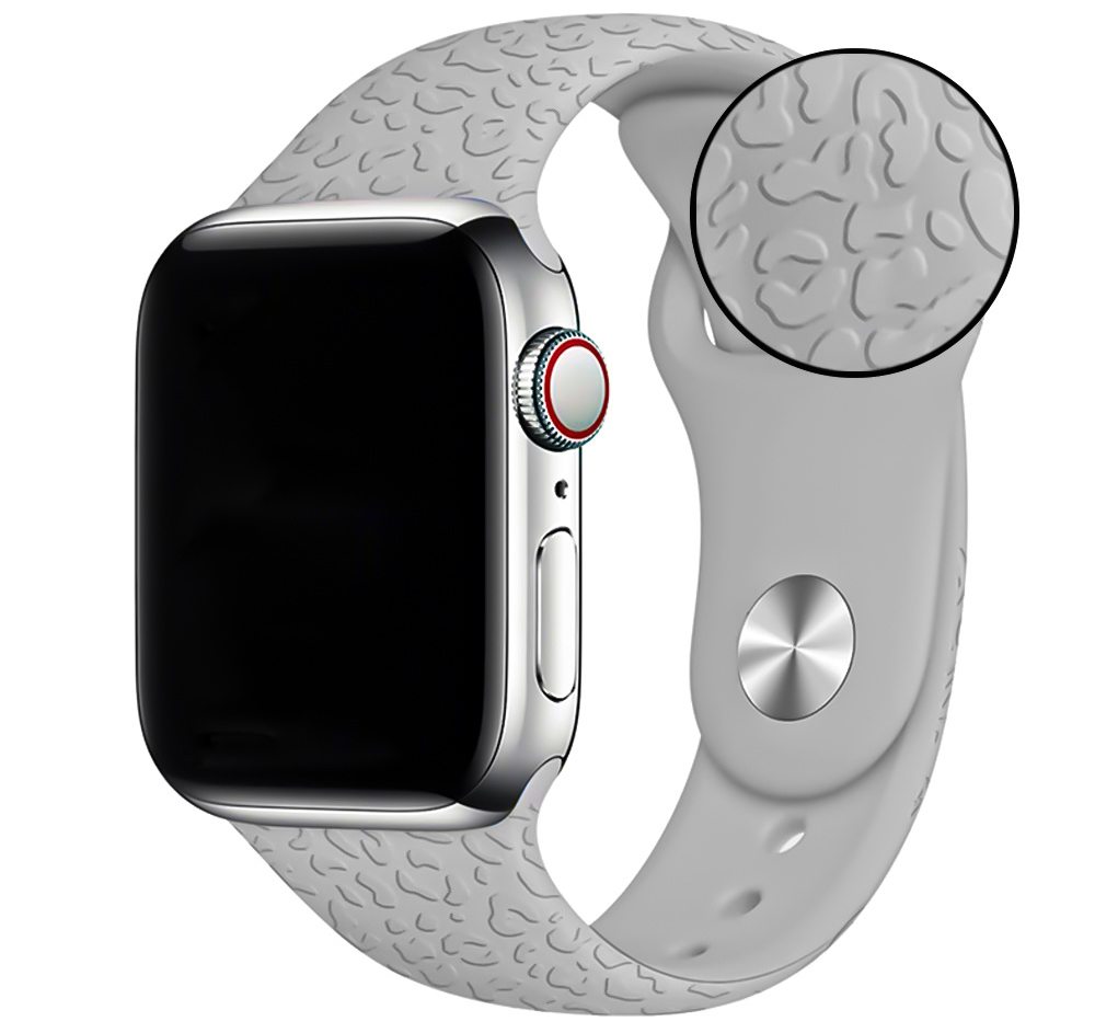 Apple Watch Print Sport Strap - Leopard Grey
