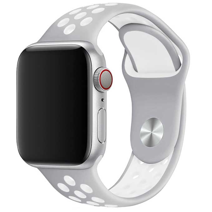 Apple Watch Double Sport Strap - Silver White
