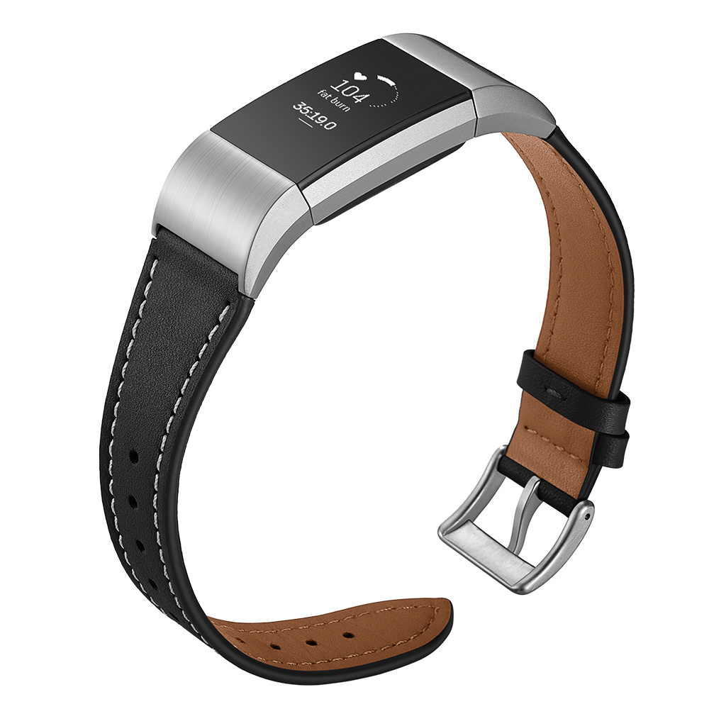 Fitbit Charge 2 Premium Leather Strap - Black
