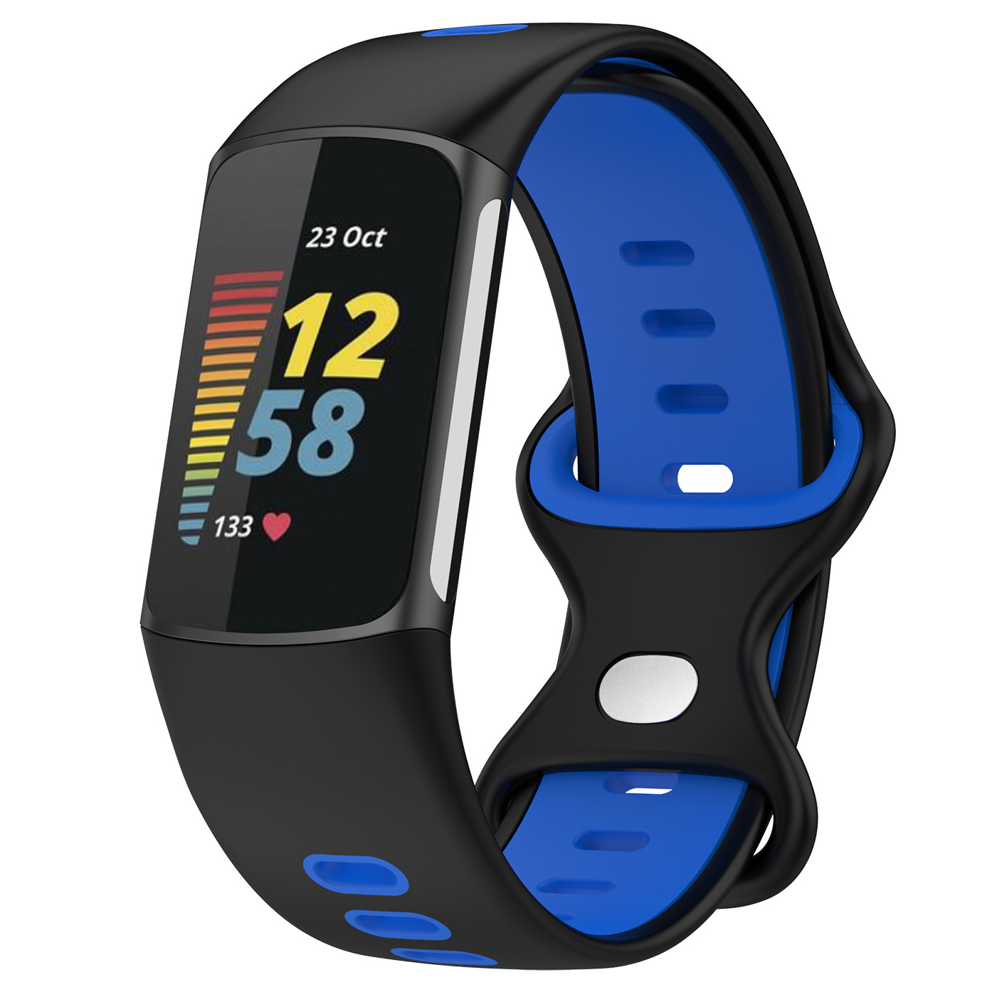 Fitbit Charge 5 Double Sport Strap - Black Blue