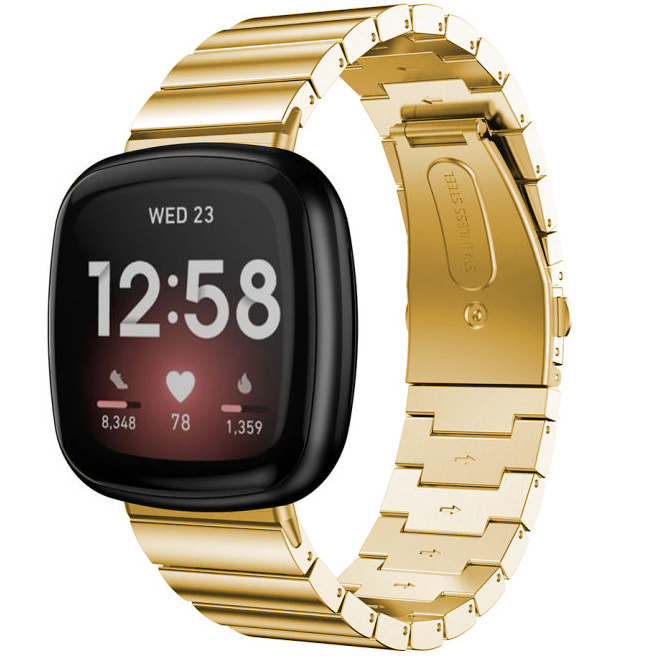 Fitbit Versa 3 / Sense Steel Link Strap - Gold