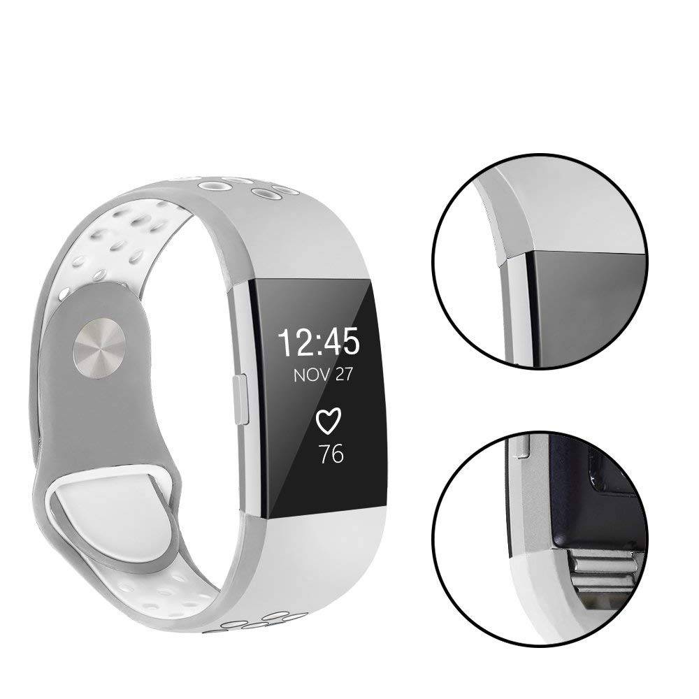 Fitbit Charge 2 Double Sport Strap - Grey White