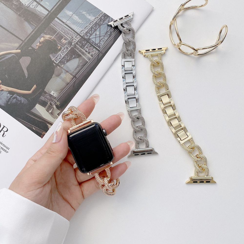  Apple Watch Steel link Chain Strap - rose gold