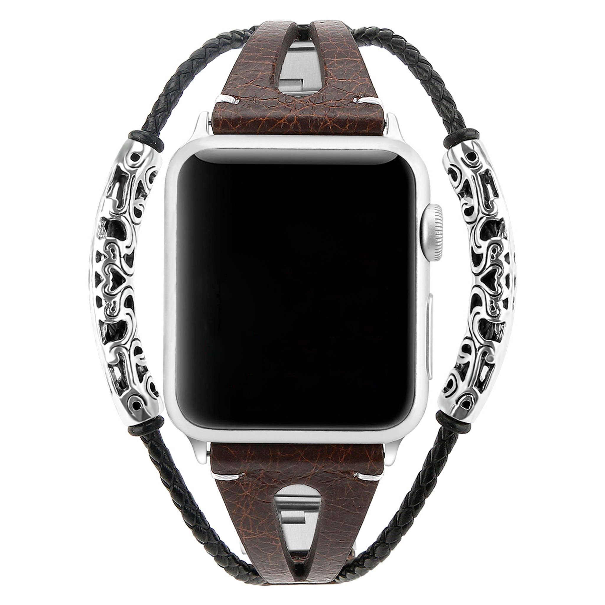 Apple Watch Leather Jewellery Robust Strap - Dark Brown