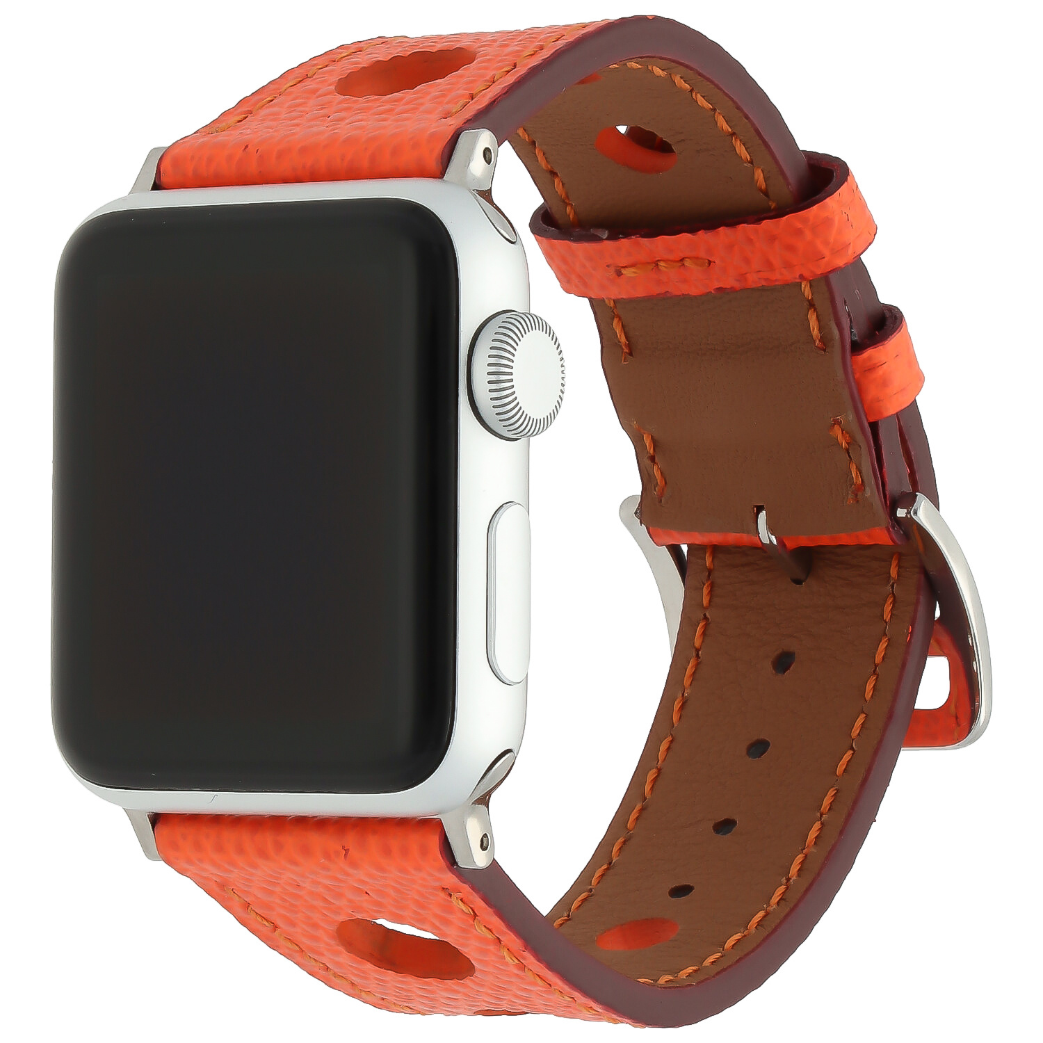 Apple Watch Leather Hermes Strap - Orange
