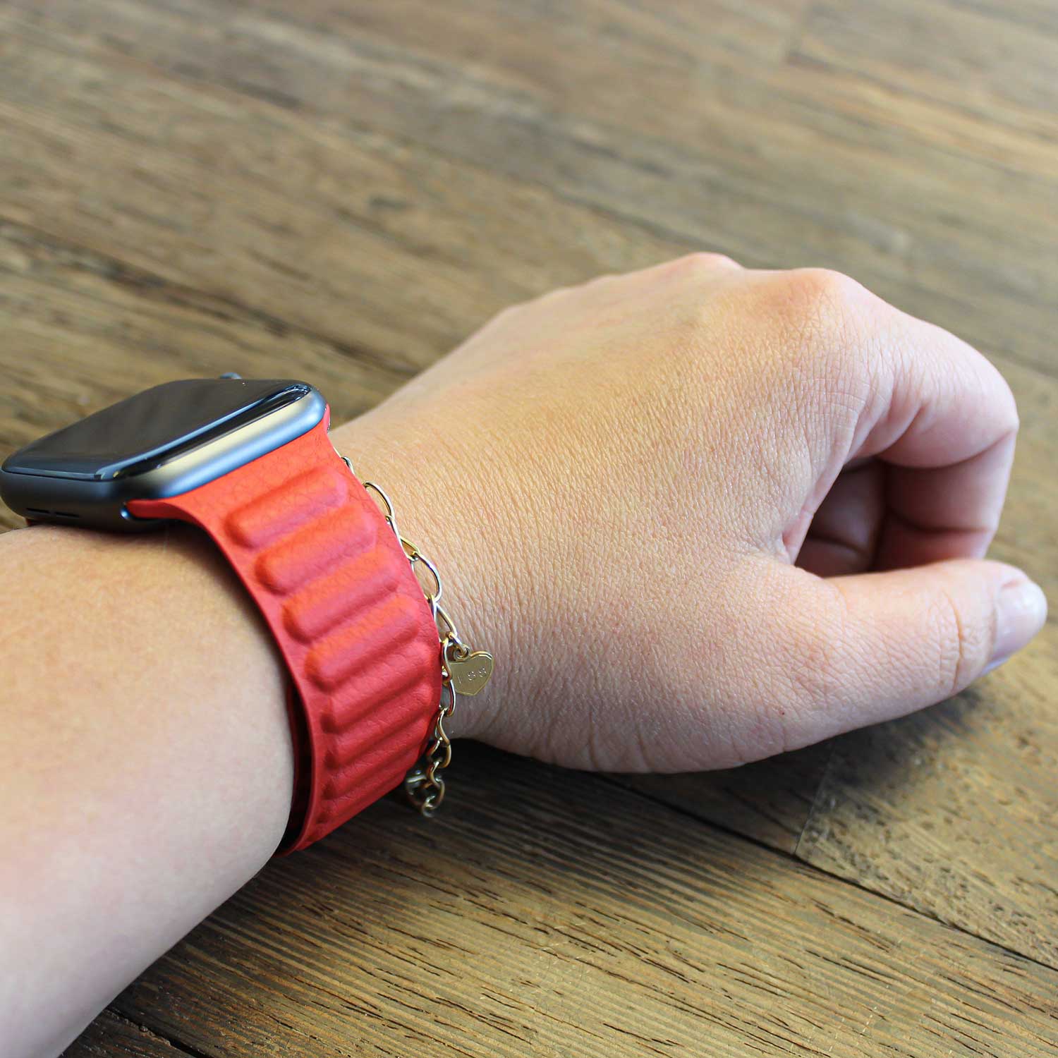 Apple Watch Leather Solo Strap - Red