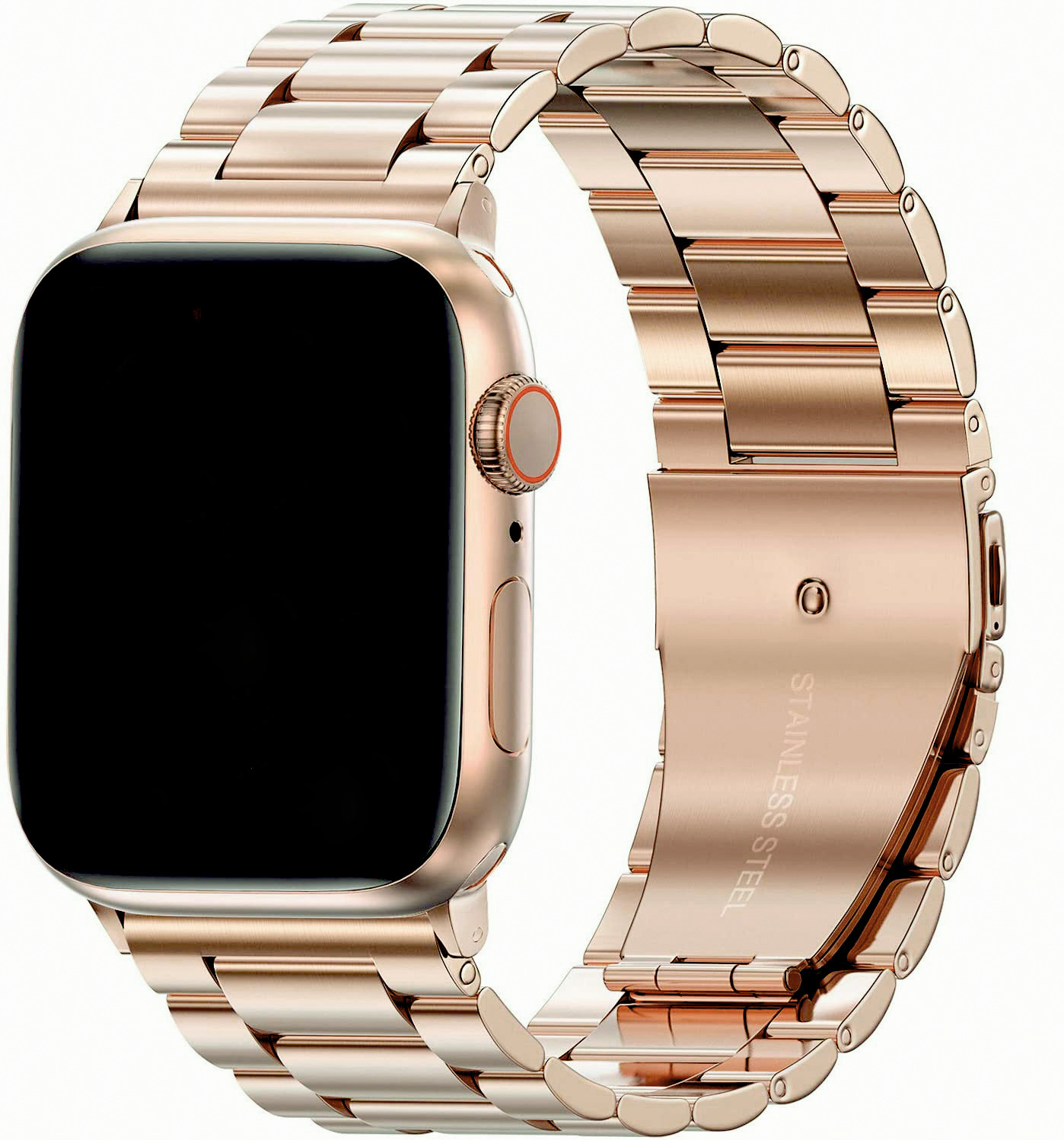 Apple Watch Beads Steel Link Strap - Rose Gold