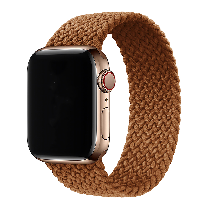 Apple Watch Nylon Braided Solo Loop Strap - Brown
