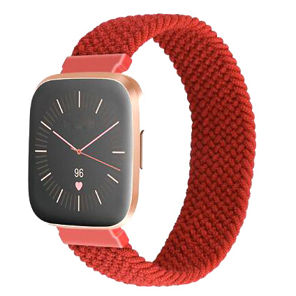 Fitbit Versa Nylon Braided Solo Strap - Red