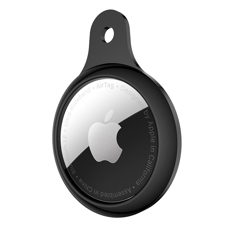 Airtag Silicone Key Ring - Black