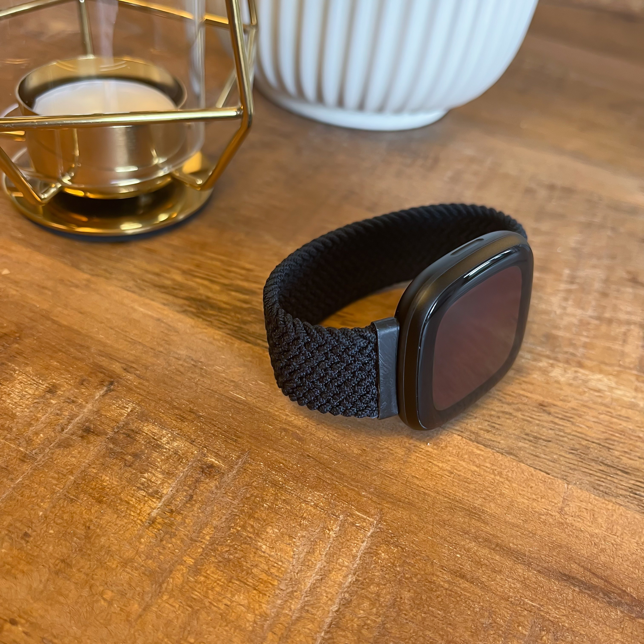 Fitbit Versa 3 / Sense Nylon Braided Solo Strap - Charcoal