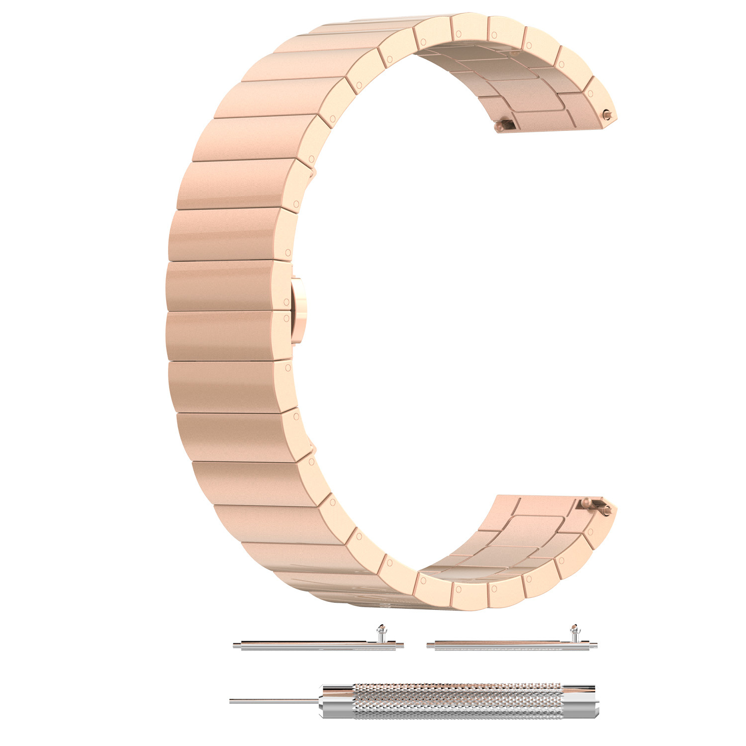 Garmin Vivoactive / Vivomove Steel Link Strap - Rose Gold