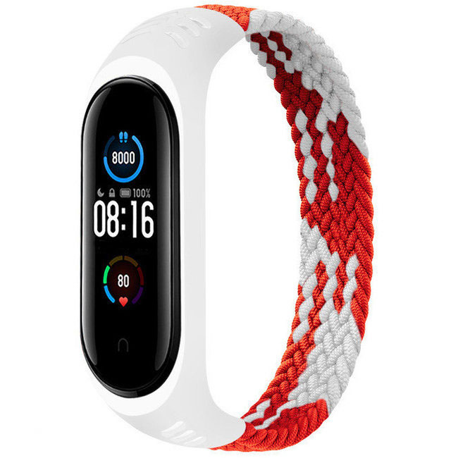 Xiaomi Mi 3/4/5/6 Nylon Braided Solo Strap - Red White