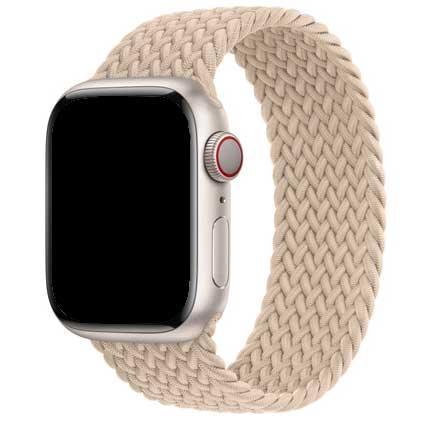 Apple Watch Nylon Braided Solo Loop Strap - Beige