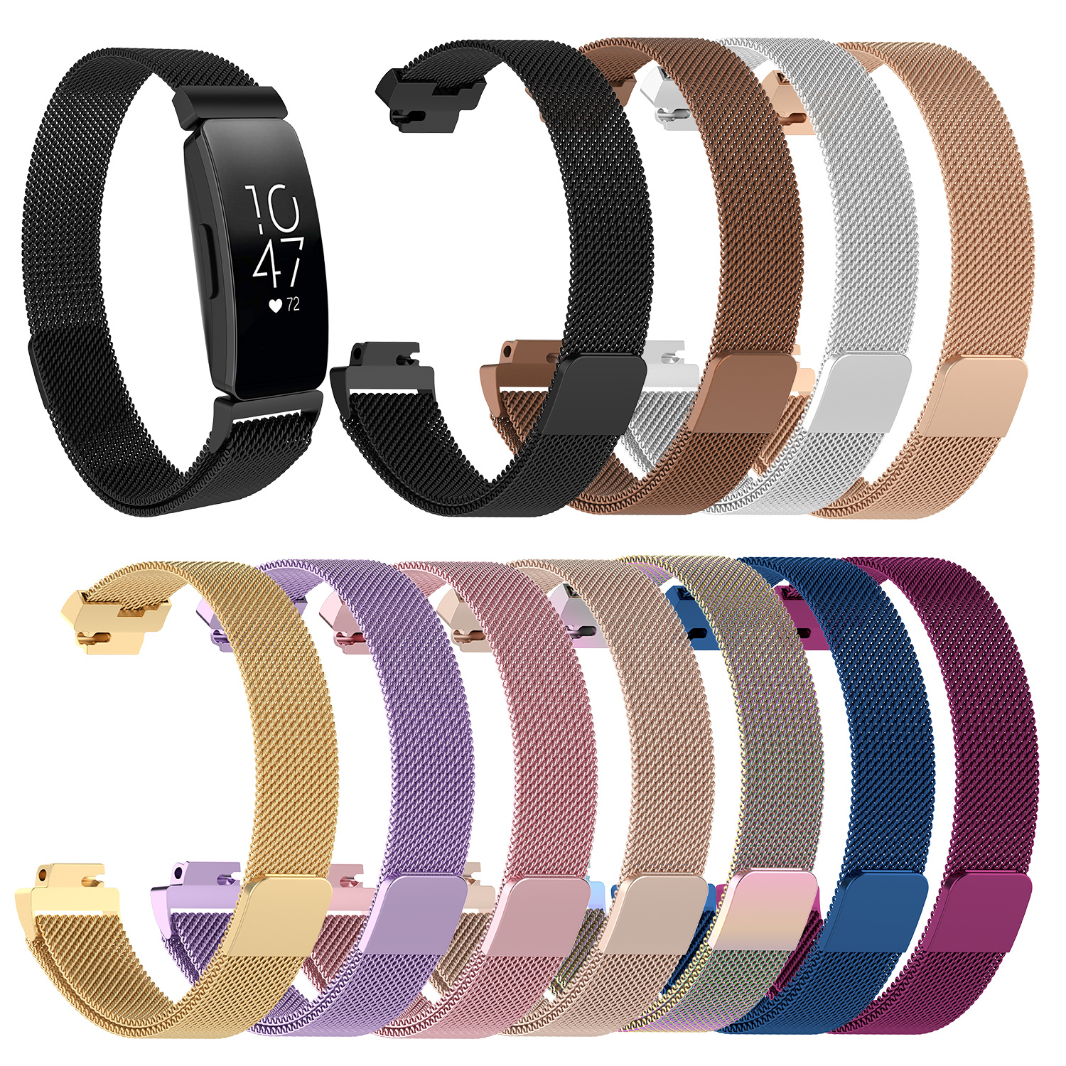 Fitbit Inspire Milanese Strap - Colourful