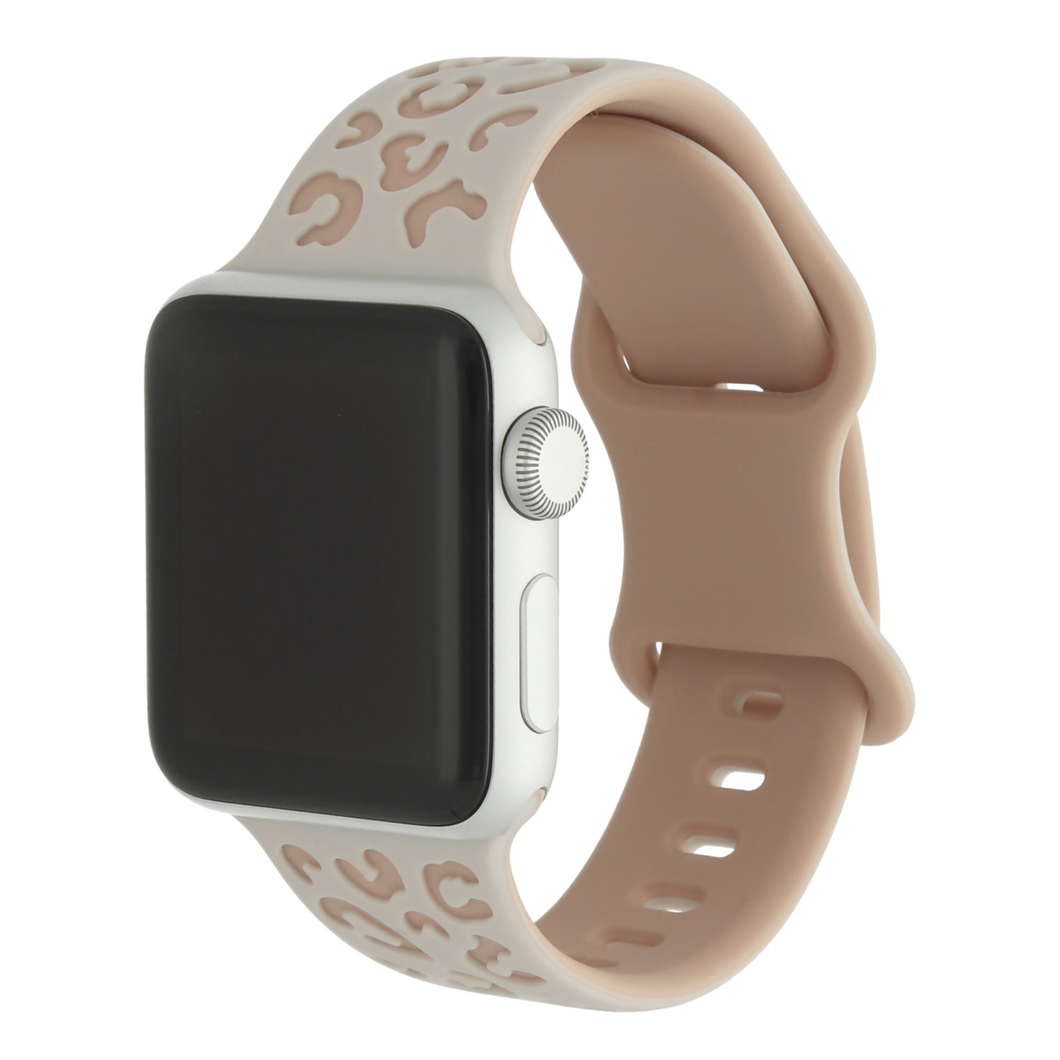 Apple Watch Silicone Leopard Wild Strap - Starlight Roze