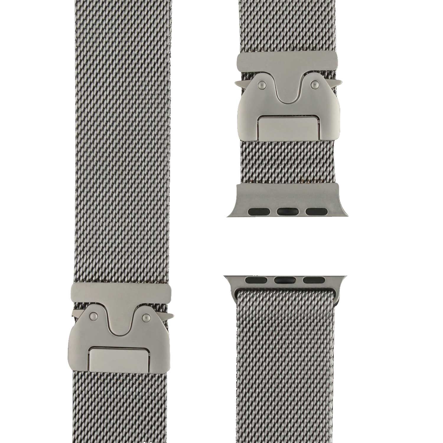 Apple Watch Milanese Buckle Loop Strap - Silver Titanium