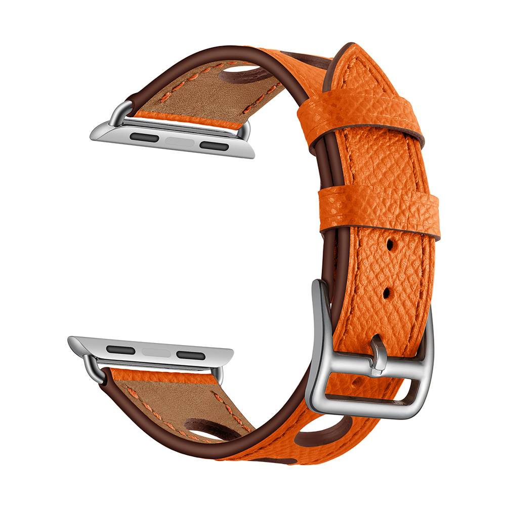 Apple Watch Leather Hermes Strap - Orange