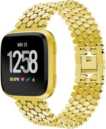 Fitbit Versa Fish Steel Link Strap - Gold