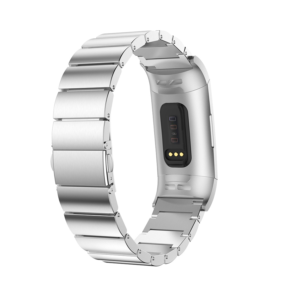 Fitbit Charge 3 &Amp; 4 Steel Link Strap - Silver