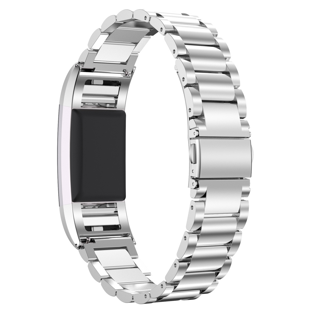 Fitbit Charge 2 Beaded Steel Link Strap - Silver