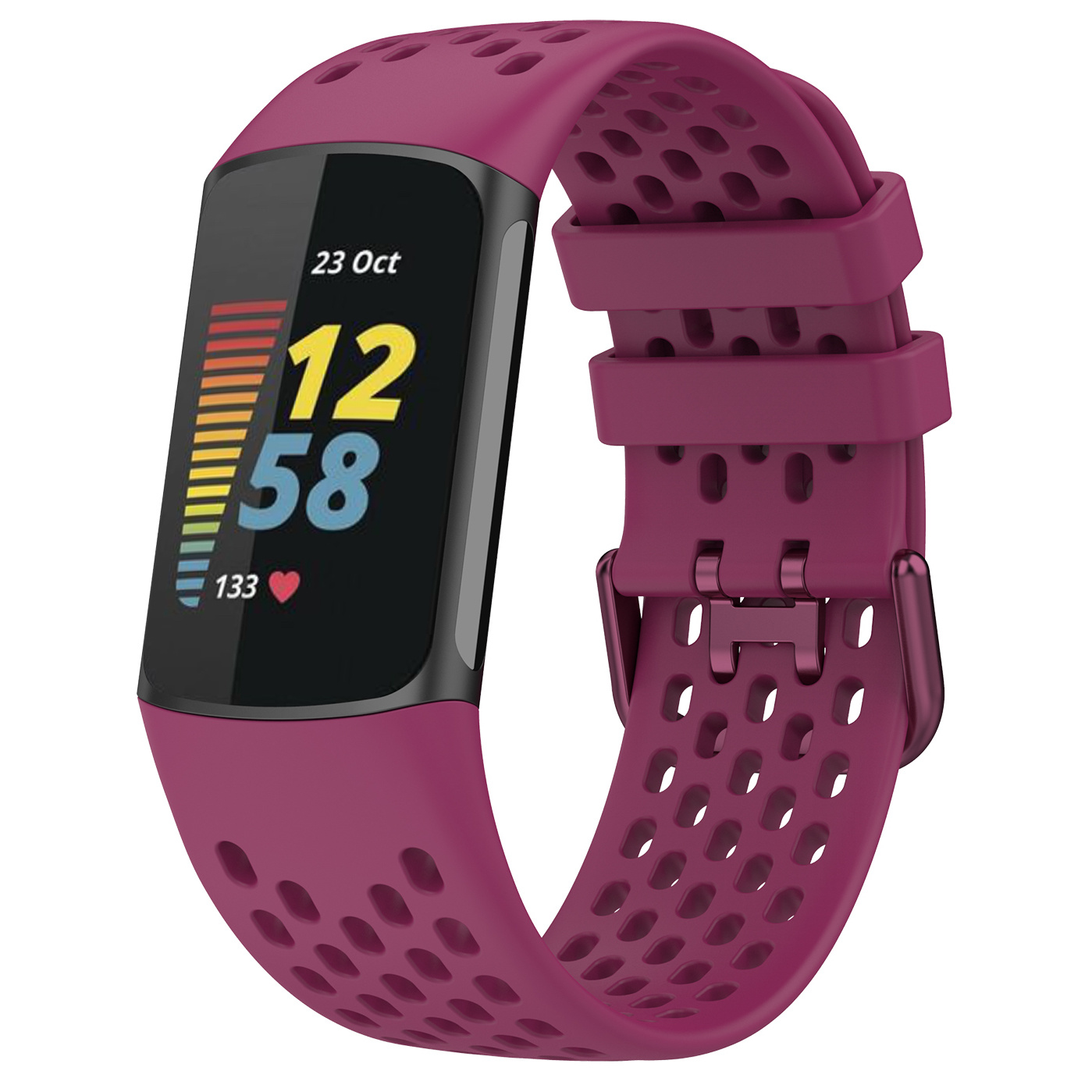 Fitbit Charge 5 Sport Point Strap - Wine Red