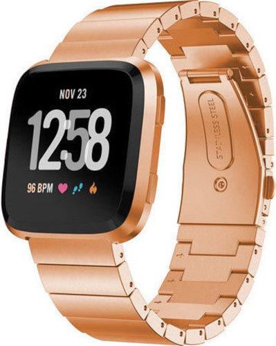 Fitbit Versa Steel Link Strap - Rose Gold