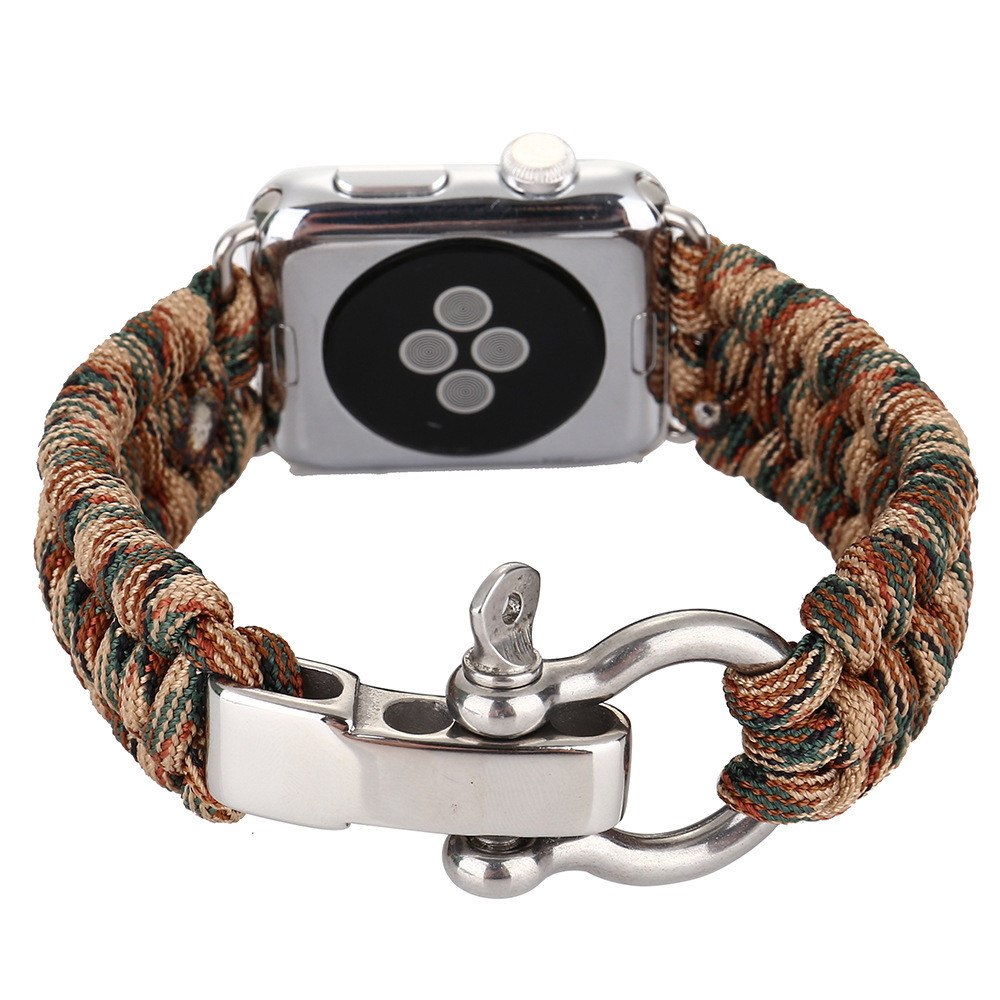 Apple Watch Nylon Rope Strap - Camouflage Brown