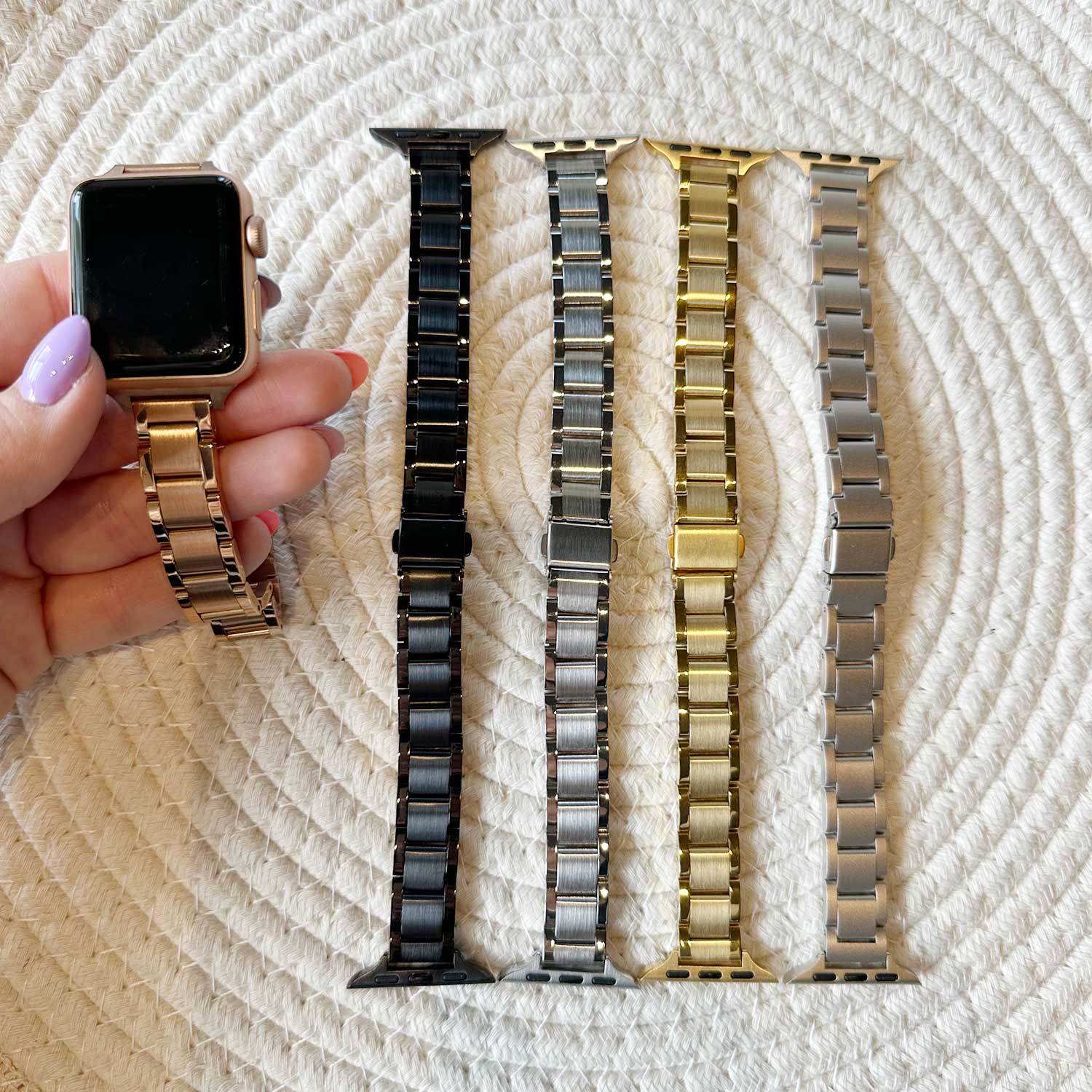 Apple Watch Thin Link Strap Noor - Starlight